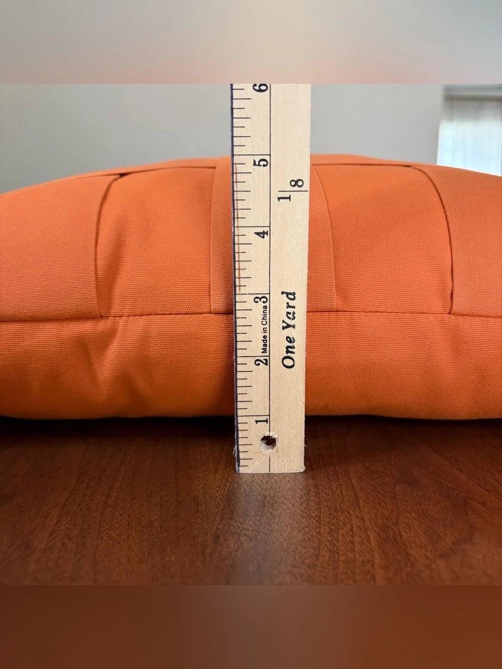 Elaine Smith Basketweave Sunbrella Outdoor Luxury Pillow Tuscan Orange 20 x 20